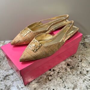Lilly Pulitzer Tan Flats Comfortable Loafers